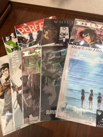 제일복권 진격의 거인 F상 클리어 포스터 전 9종 세트