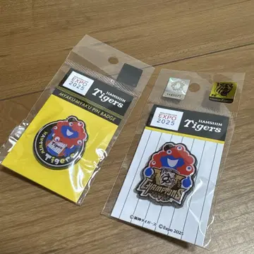 오사카 만박 먁먁 한신 타이거즈 리그 우승 기념 2개 핀 배지