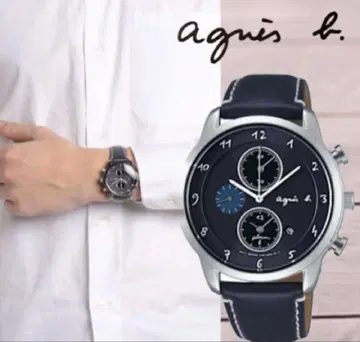 agnis b. 마르셀로 솔라 크로노그래프 시계 아네스베