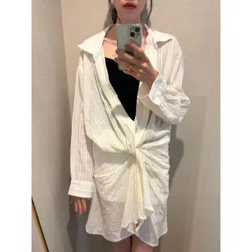 jacquemus 자크 뮈스 드레이프 셔츠 블라우스 원피스