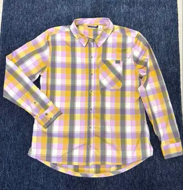 LLBean 긴팔 체크 셔츠 여성용 S 폴리에스테르 100% 핑크 계열