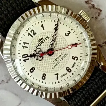 FORTIS 수동 와인딩 시계 17석 스위스산 화이트 앤티크 70S