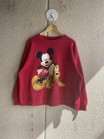 90s 디즈니 미키 플루토 맨투맨 구제 의류