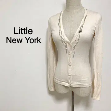 Little New York 베이지 컬러 비쥬 디자인 가디건