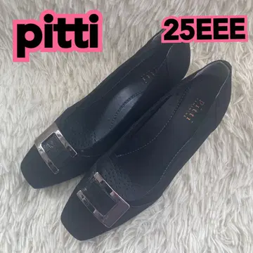 pitti 블랙 스웨이드 하이힐 25EEE