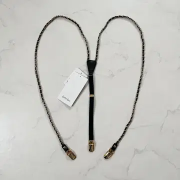 새상품 Spick and Span 체인 서스펜더 블랙 완판템