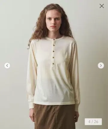 Steven Alan 울 저지 헨리넥 T셔츠
