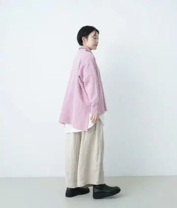 새상품급 grin 콜키스 윈드 풀오버 스모크 핑크