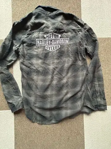 새상품급 HARLEY DAVIDSON 긴팔 셔츠 로고 자수 M