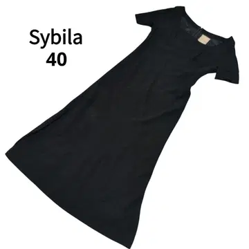 Sybilla 시빌라 티셔츠 원피스 레이온 혼방 롱 기장 블랙