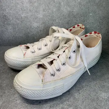 CONVERSE 컨버스 올스타 화이트 하트 무늬 23.5cm