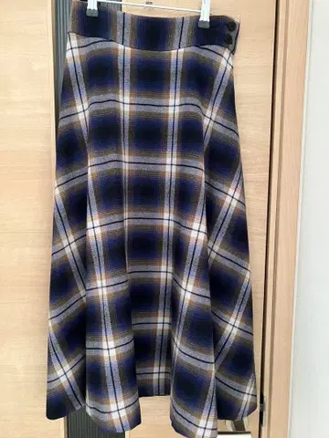 Spick & Span 플레어 스커트 체크 무늬