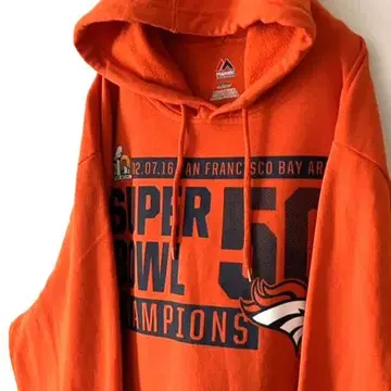 마제스틱 NFL 브롱코스 슈퍼보울 후드티 XL 오렌지 구제 의류