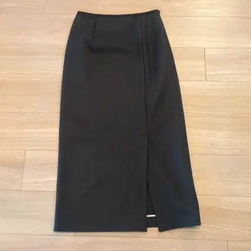 AK+1 멜톤 사이드 벤트 롱 스커트