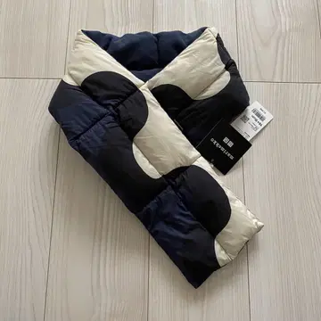 새상품 UNIQLO marimekko 우먼 패디드 머플러 블루
