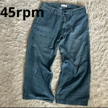 45rpm 와이드 데님 팬츠 팔분 길이 일본제 사이즈 4