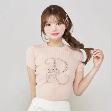 Darich 다리치 DR 비쥬 리브 니트탑 핑크