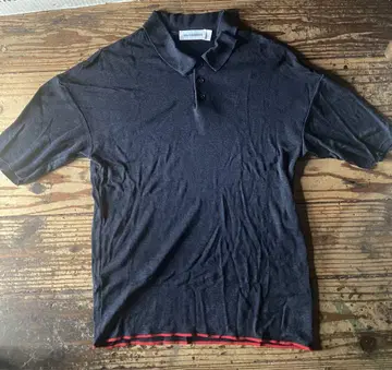 90s JIL SANDER 네이비 피케 셔츠 made in Italy