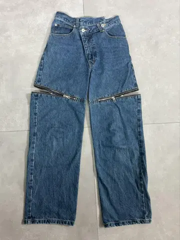 MAISONSPECIAL 사이드 슬래시 데님 size34