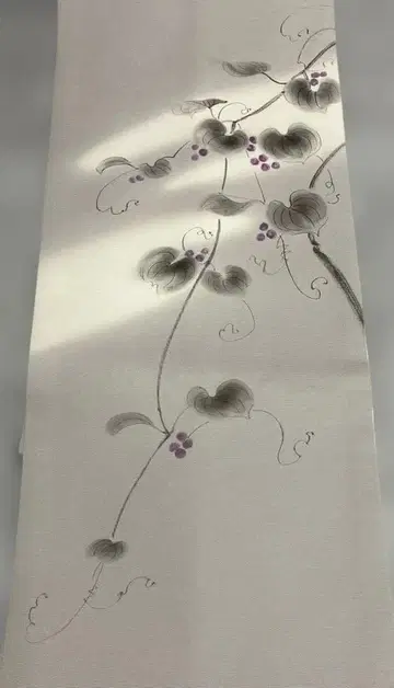포도 패턴 나고야 오비 그레이지