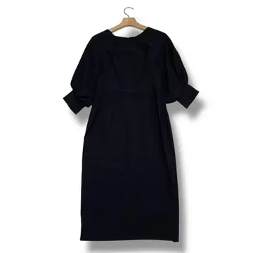 RUIRUE BOUTIQUE 벌룬 슬리브 원피스 다크 네이비 M