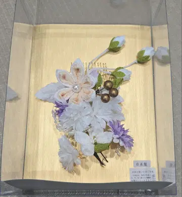일본풍 꽃 장식 헤어콤 후리소데 시치고산 유카타