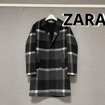 미사용 새상품 ZARA 자라 체크 체스터 코트 S 사이즈 울 혼방