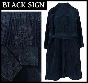 정가 63,800 블랙사인 굵은 폭 코듀로이 스모킹 가운 코트