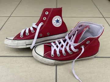 CONVERSE 레드 하이컷 스니커즈 23.0