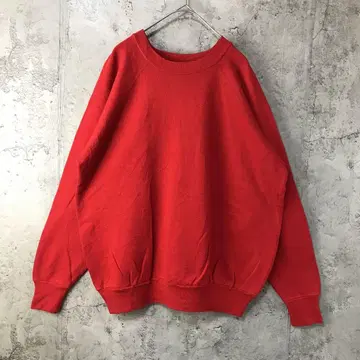 di7 구제 의류 트레이닝복 맨투맨 래글런 빨간색 무지 90s 빈티지