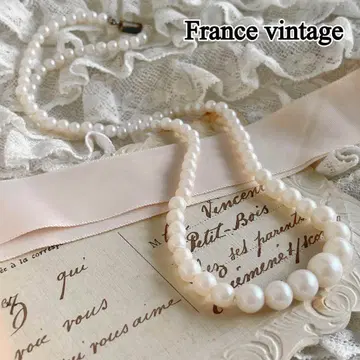 프랑스 빈티지 펄 목걸이