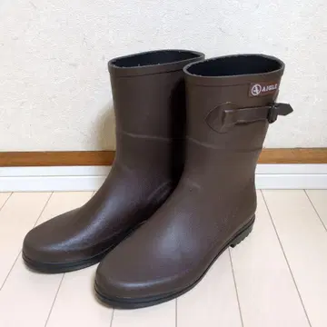 AIGLE 브라운 고무제 장화