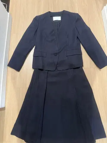 네이비 블레이저 플레어 스커트 세트