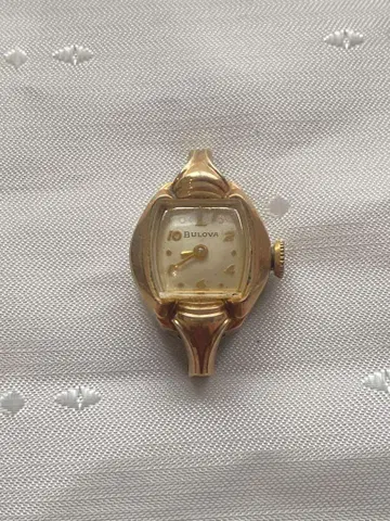 가동품 BULOVA 브로바 여성용 손목시계 앤티크