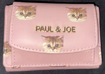 PAUL & JOE 고양이 프린트 3단 폴더형 지갑
