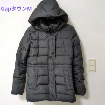 Gap 블랙 다운 자켓 후드 부착