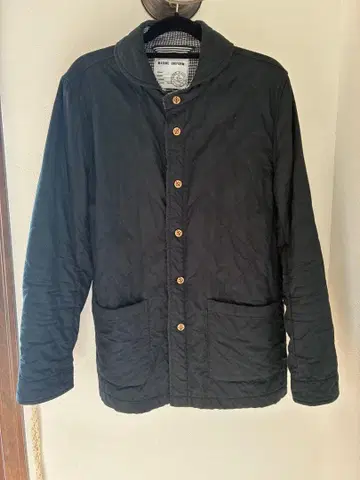 MARINE UNIFORM 퀼팅 자켓 블랙