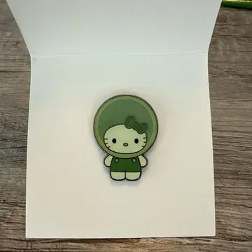 오사카 엑스포 헬로키티 핀 배지 클로렐라 일본관 조류