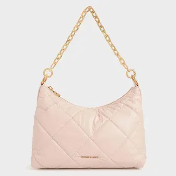 찰스앤키스 퍼피 퀼티드 숄더 핸들 토트백