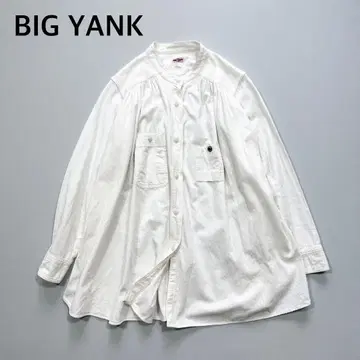 레어 BIG YANK 빅얀크 여성용 개더 블라우스 코튼 두꺼운 원단