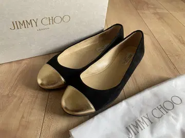 새상품급 JIMMY CHOO 플랫슈즈 스웨이드 가죽 24.0cm