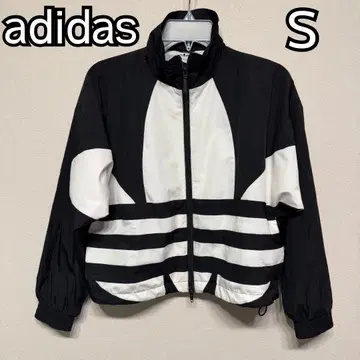 adidas 라지 로고 자켓 숏 기장 S
