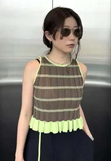 AMERI VINTAGE MEDIPURIPURISHORT KNIT TOP