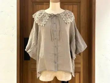 지유가오카 한정판 츠하루 튤 레이스 탈착식 옷깃