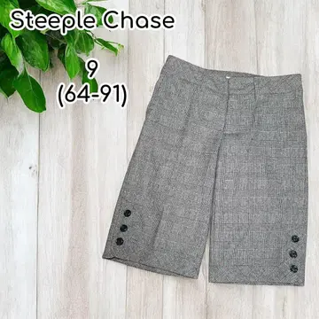 SteepleChase 체크 무늬 하프 팬츠 울 혼방 가을/겨울