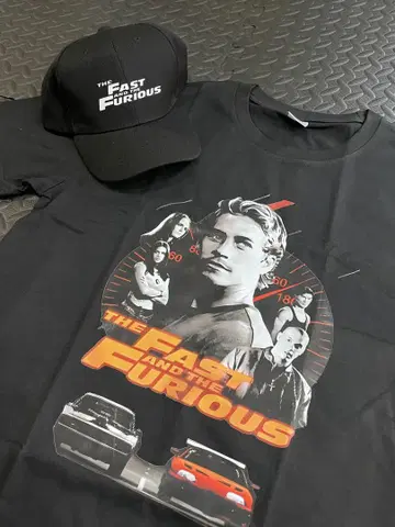 영화 THE FAST AND FURIOUS T셔츠 & 캡 2종 세트