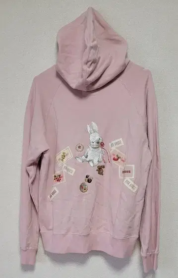 택 포함 미사용 새상품 PINK HOUSE 토끼 자수 후드티 핑크