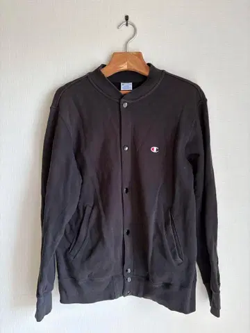 Champion 블랙 맨투맨 가디건 L