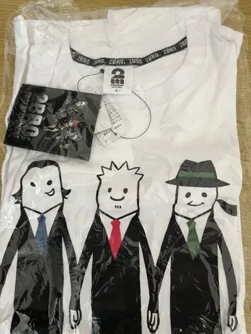 2BRO 캐릭터 T셔츠 L 사이즈 화이트