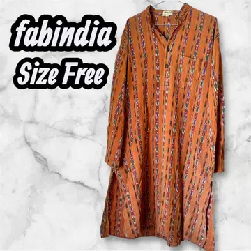 fabindia 감색 에스닉 롱 원피스 빈티지 쇼와 레트로